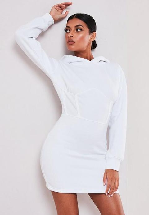 white hooded dress