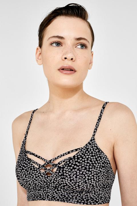 Top De Bikini Bralette Estampado