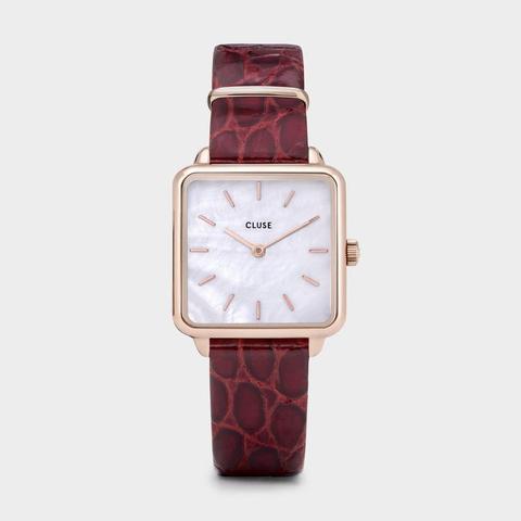 La Tétragone Leather Red Alligator, Rose Gold Colour