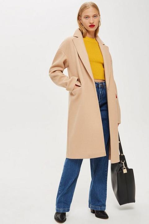 Womens Relaxed Coat - Camel, Camel