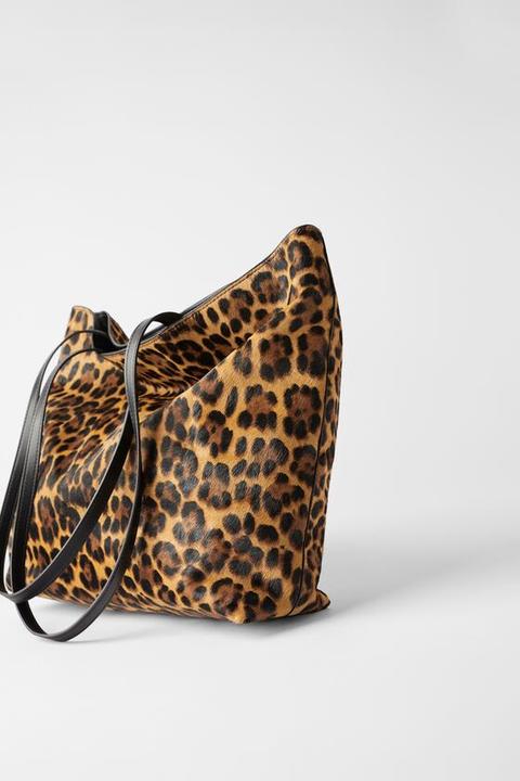 Bolso Shopper Piel Estampado Animal