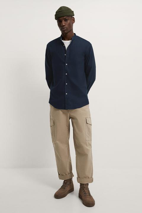 Camisa Oxford Cuello Mao