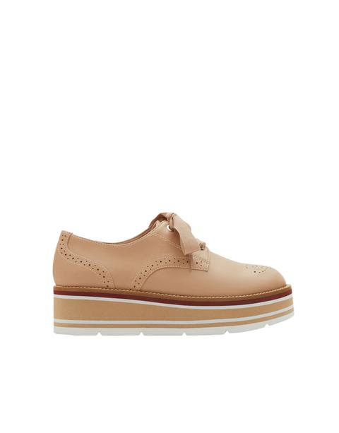 Blucher Nude Bloque Detalle Picados