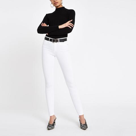 White Molly Mid Rise Jeggings