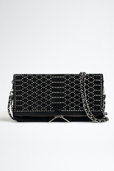 Bolso De Mano Rock Suede Scale Studs