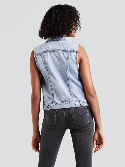 levi's trucker vest womens