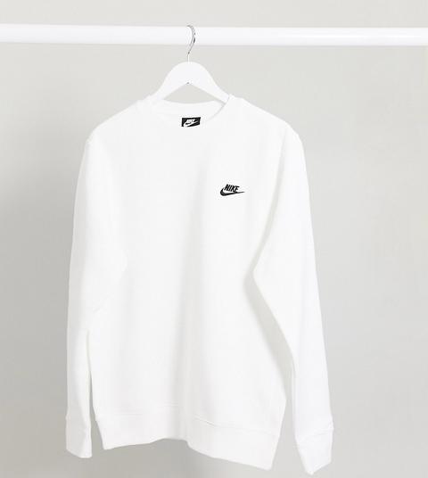 Nike Tall - Club - Sweat-shirt Ras De Cou - Blanc