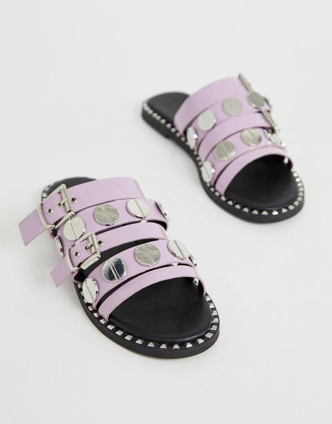 Asos Design - Fear - Sandali Con Borchie - Viola