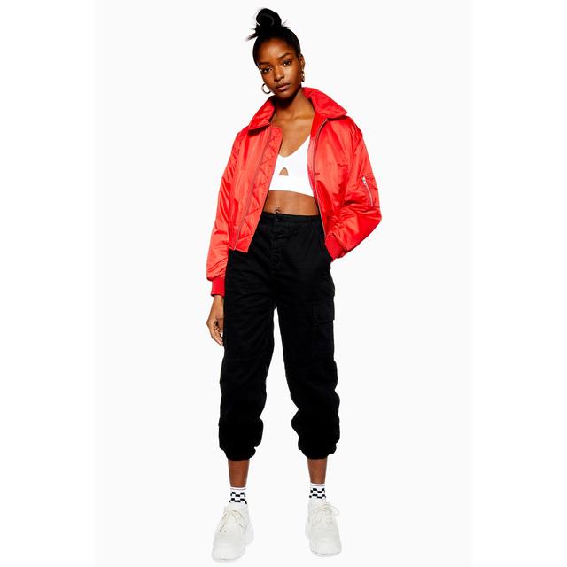Womens Cuffed Utility Cargo Trousers 