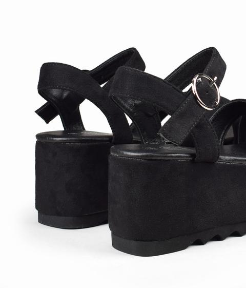 sandalias negras plataforma