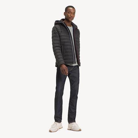 tommy hilfiger removable hood padded jacket