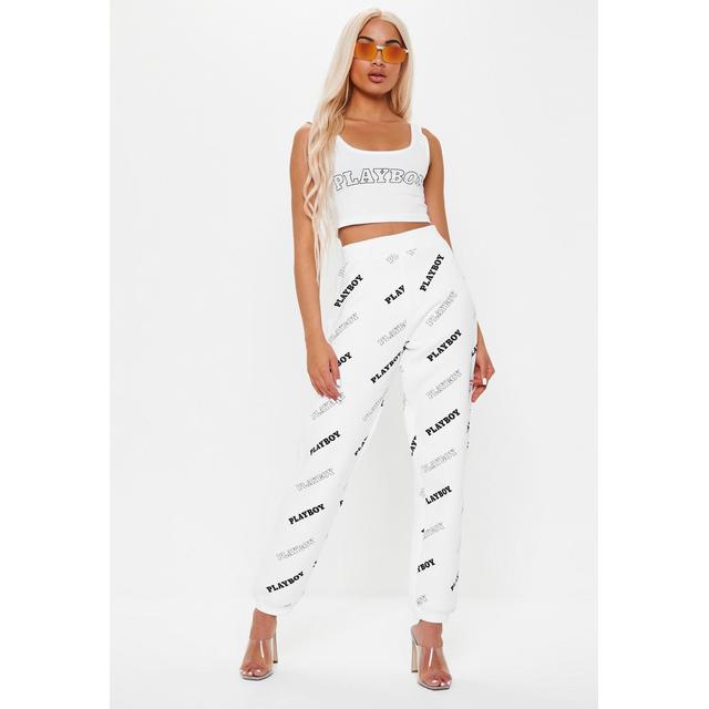 Playboy X Missguided White Repeat Print 