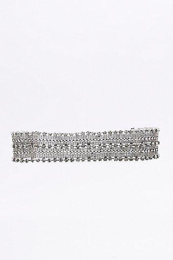 Rhinestone Statement Choker Necklace - Womens One Size