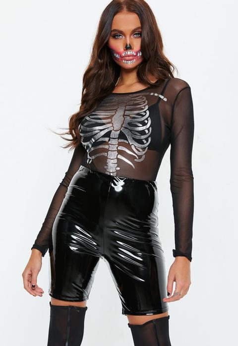 Black Skeleton Bodysuit, Black
