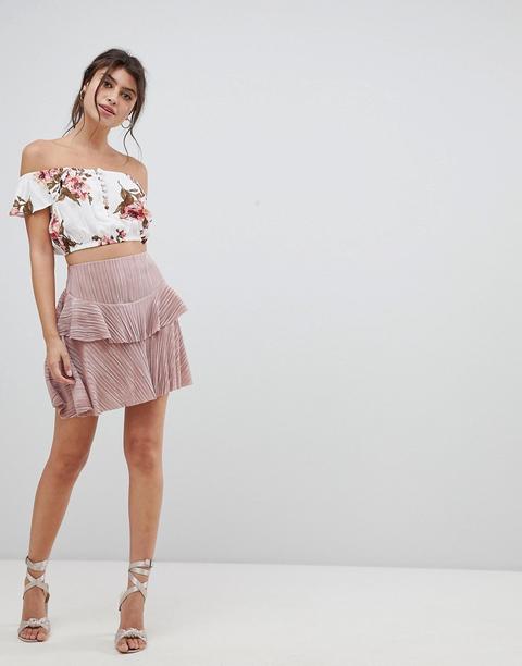 asos ruffle mini skirt