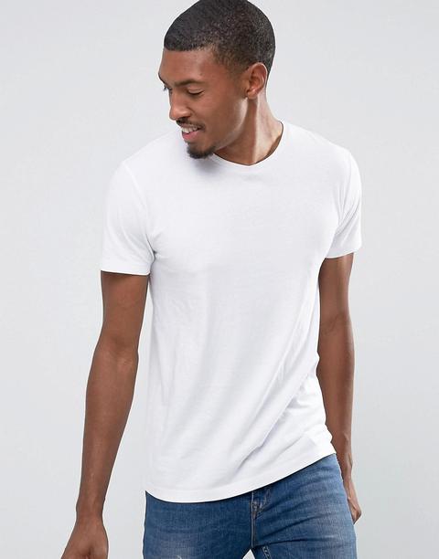 Esprit - T-shirt En Coton Bio - Blanc