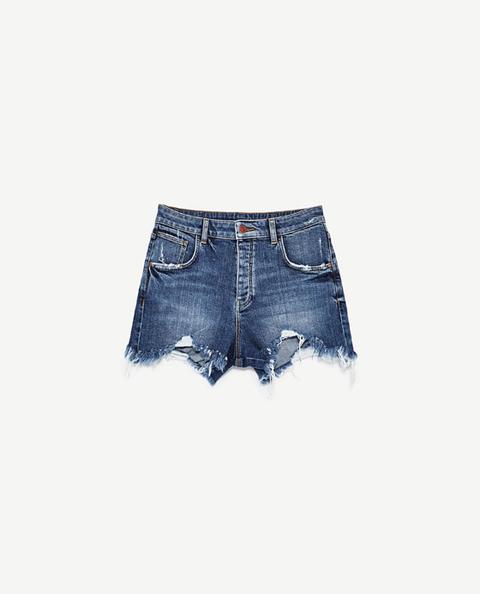 Shorts Denim Tessuto Riciclato