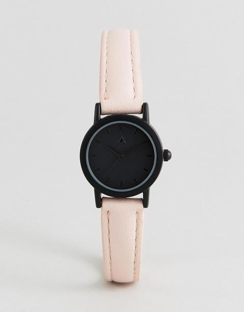 Reloj De Pulsera Con Correa En Tono Rubor Y Esfera Pequeña Negra De Asos Curve