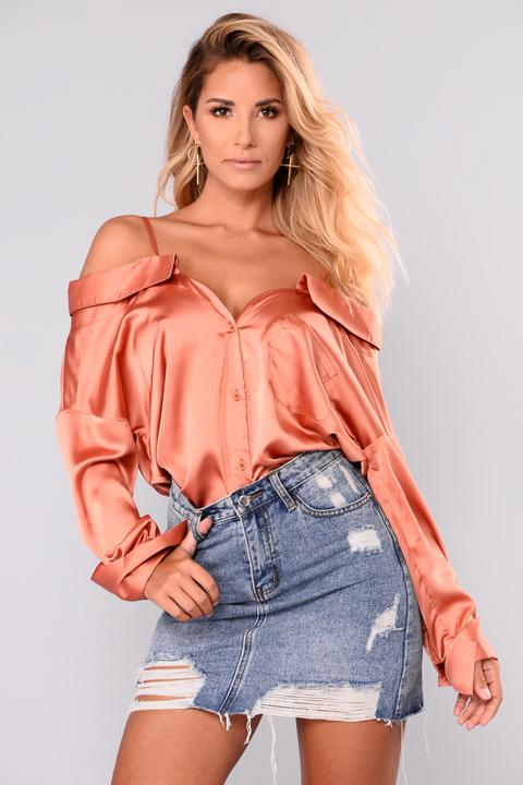 You Wish Off Shoulder Top - Amber