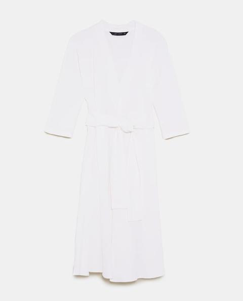 Vestito In Lino Con Cintura
