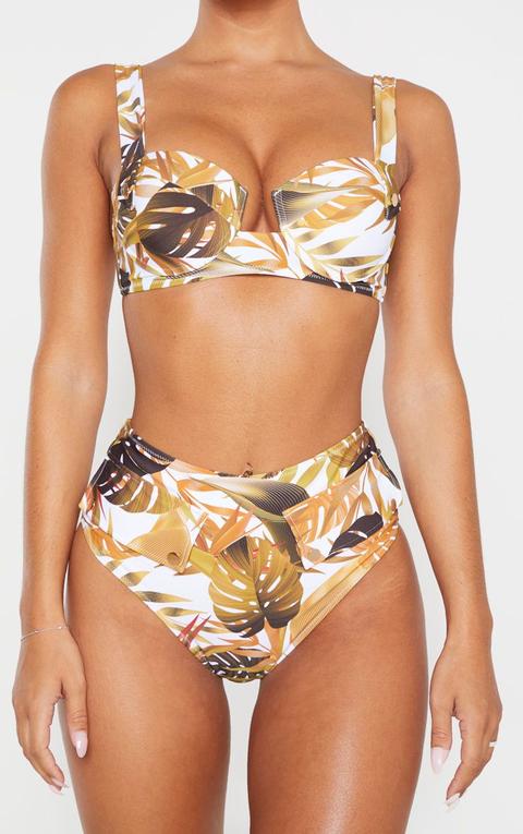 Mustard Leaf Utility High Waist Bikini Bottom