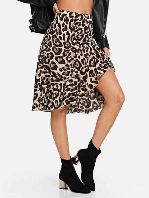 Gonna Stampato Leopardato