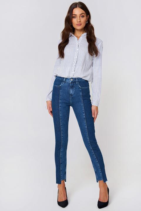 Panel Jeans Blau