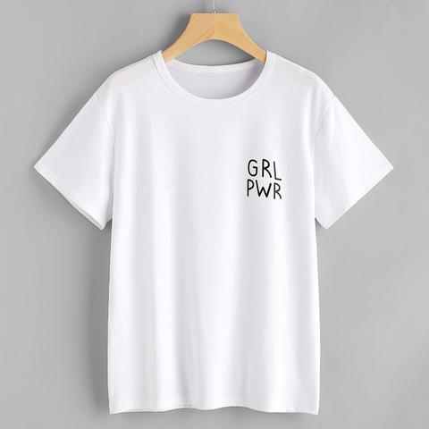 Camiseta Estampada De Letras