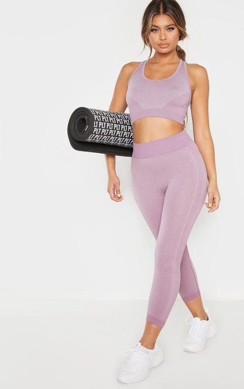 Lilac Seamless Contrast Panel Cropped 
