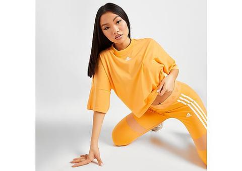 Adidas 3-stripes Crop T-shirt - Orange - Womens