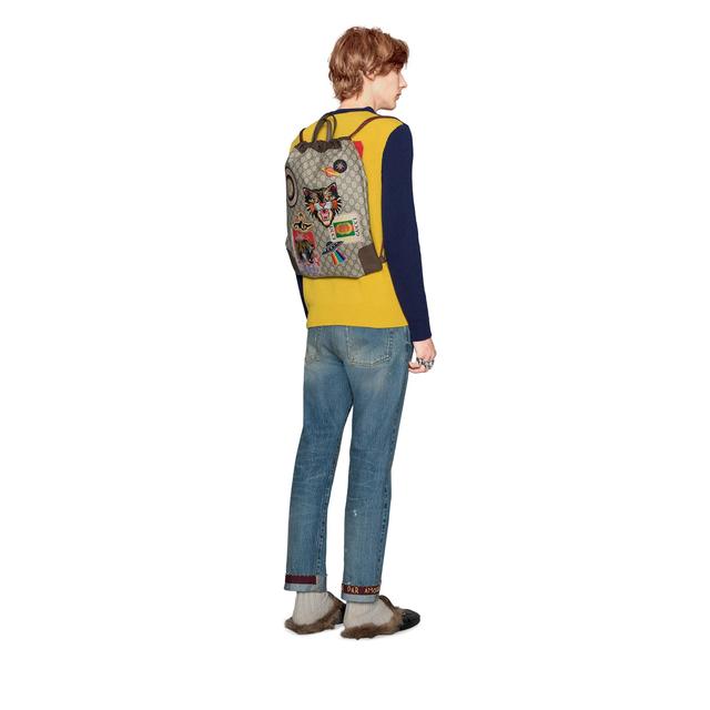 Mochila Gucci Courrier Gg Supreme Suave Con Tira de Gucci en 21 Buttons