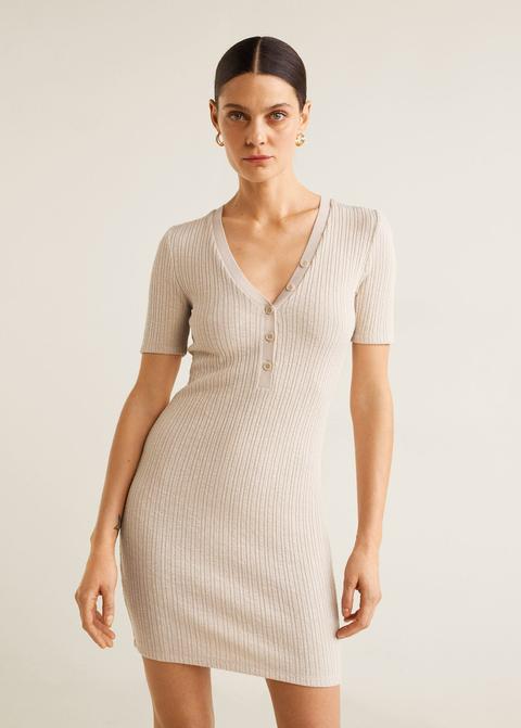 Vestido Entallado Canalé