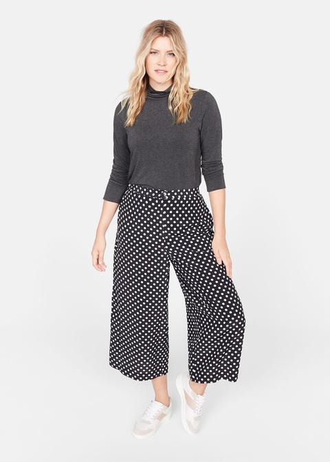 Pantalón Culotte Lunares de Mango en 21 Buttons