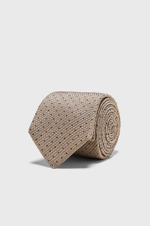 Cravatta Larga Jacquard A Pois