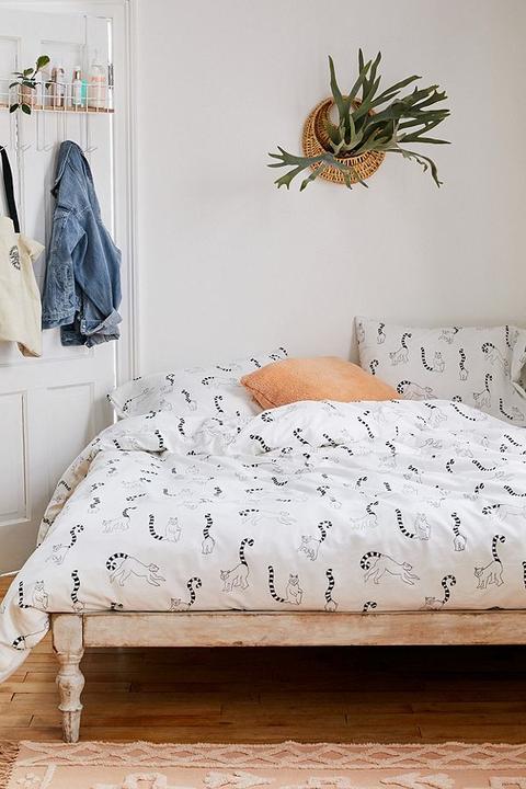 Lemur Duvet Cover Set White Double At Urban Outfitters From