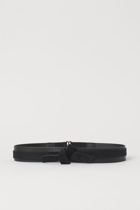 Knot-detail Waist Belt - Black