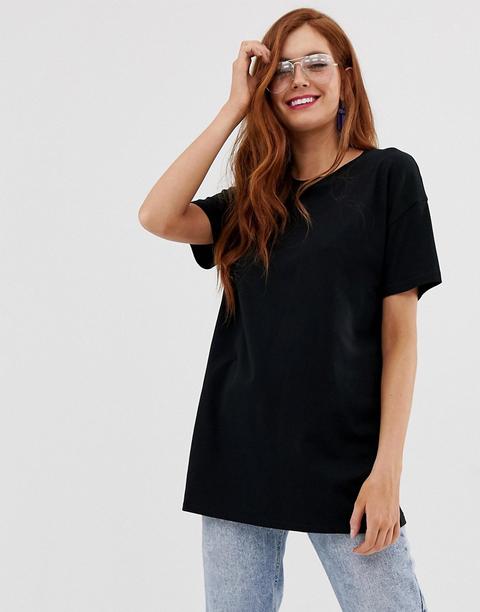 Stradivarius - T-shirt Oversize Nera - Nero