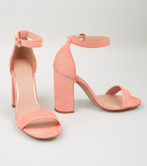new look coral sandals