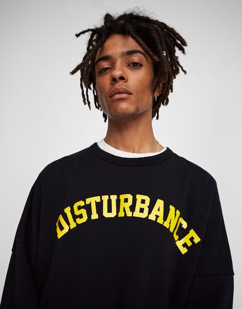 Sudadera Texto Amarillo