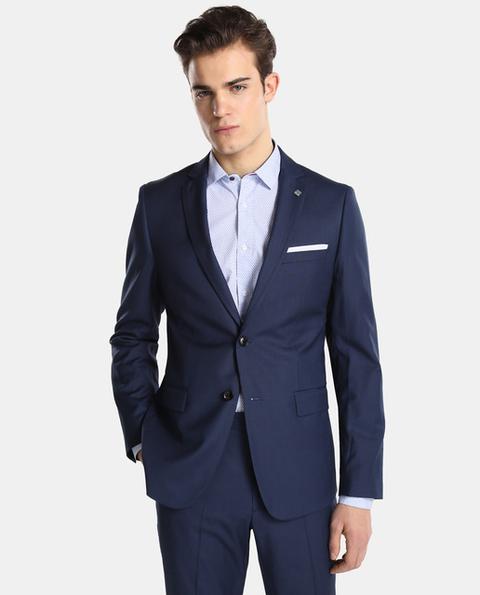Americana De Hombre Slim Azul
