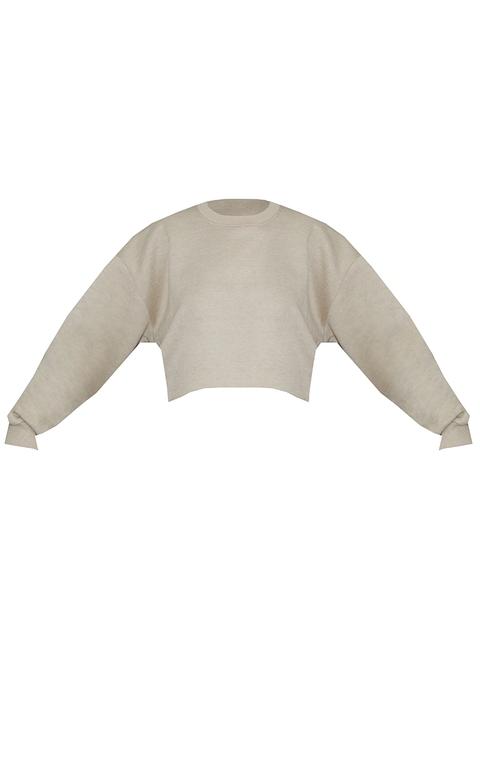 Sand Ultimate Cropped Sweatshirt