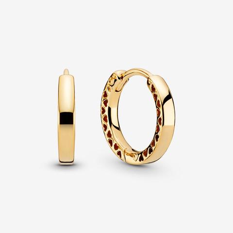 Gold hoops clearance pandora