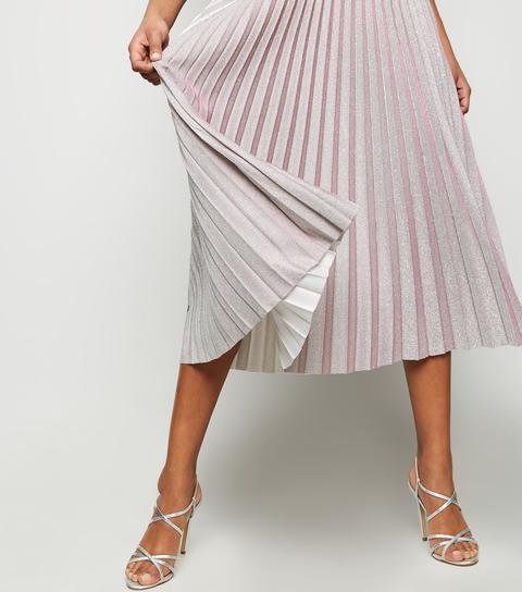 pleated midi skirt new look