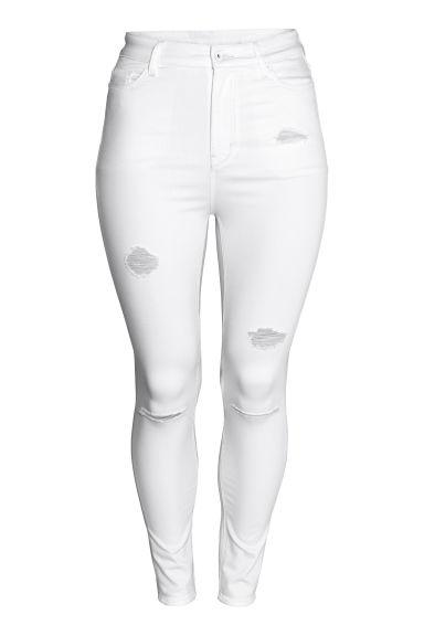 H & M - H & M+ Skinny High Jeans - Blanco