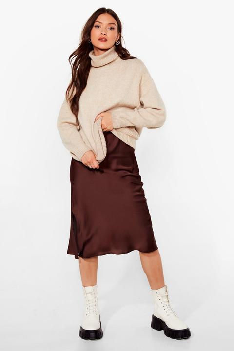Womens Marl Or Nothing Turtleneck Oversized Jumper