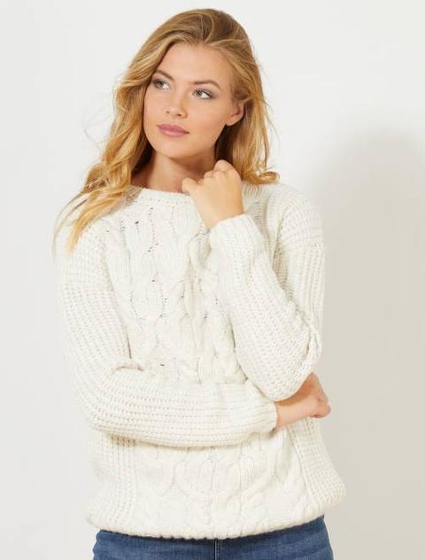 Pullover Girocollo Trecce