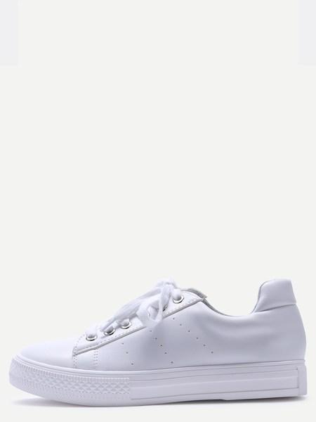 Zapatillas Deportivas Con Suela De Goma - Blanco