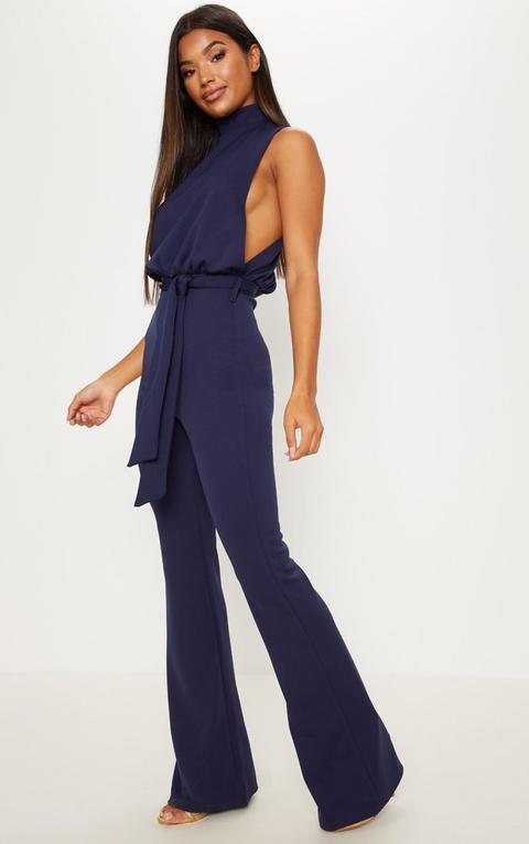 neck tie jumpsuit