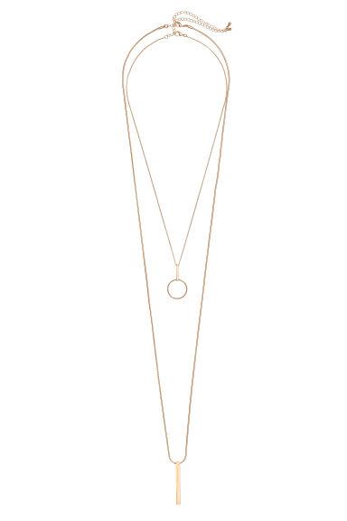 H & M - Pack De 2 Collares - Oro