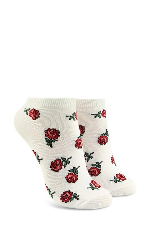 Rose Print Ankle Socks